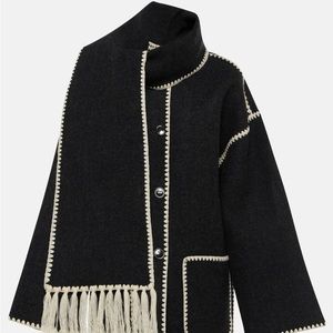 Toteme Scarf Coat - Black